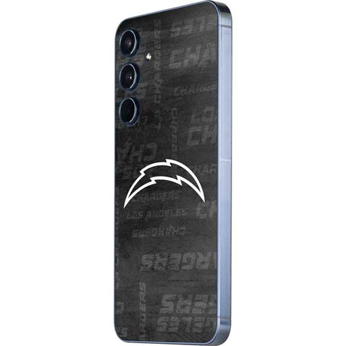 NFL Los Angeles Chargers Black & White Galaxy A35 5G Skin